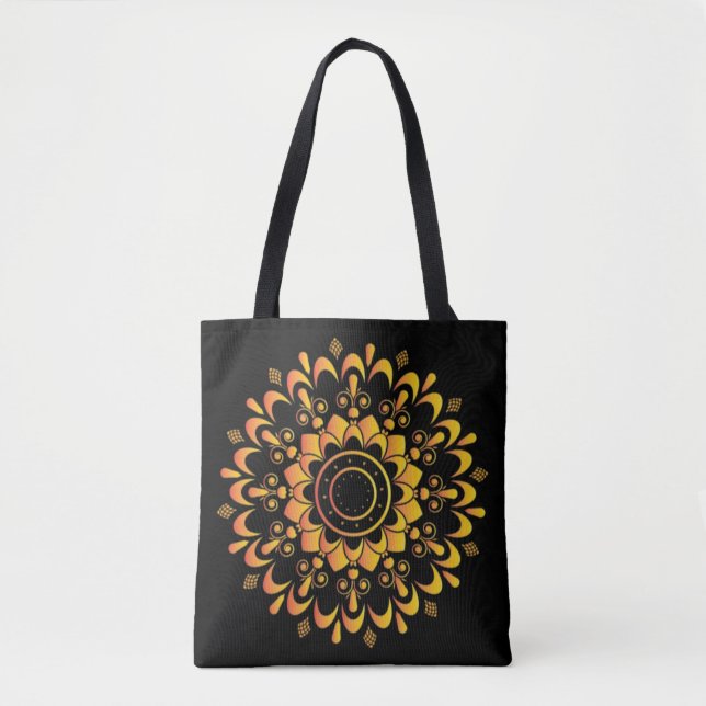 Golden Unique Mandala Design-95747 Tygkasse (Framsida)