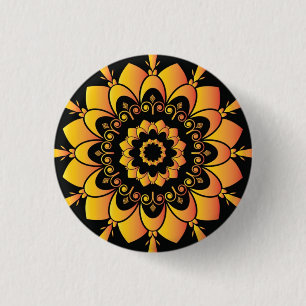 Golden Unique Mandala Design Knapp