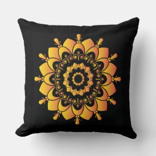 Golden Unique Mandala Design Kudde