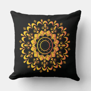 Golden Unique Mandala Design Kudde