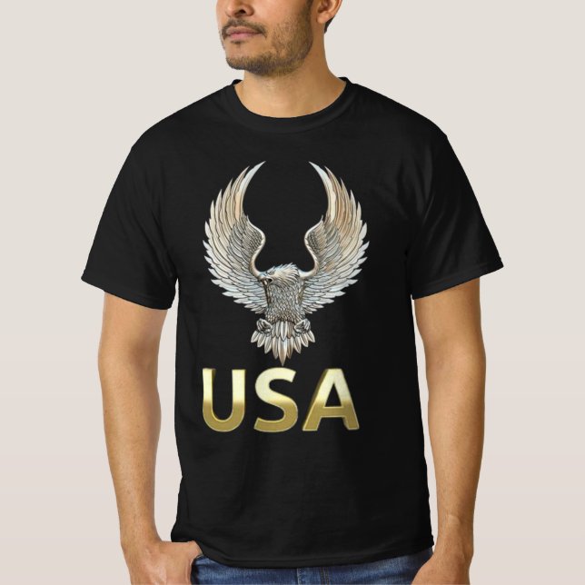 Golden USA Eagle T-Shirt (Framsida)