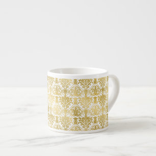 Golden vackra baroque snyggt elegant mönster espressomugg