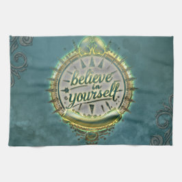Golden Väg tror på dig själv. Kökshandduk