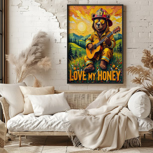 Golden Valley Guitar: Björns Blommigt Ballad Poster