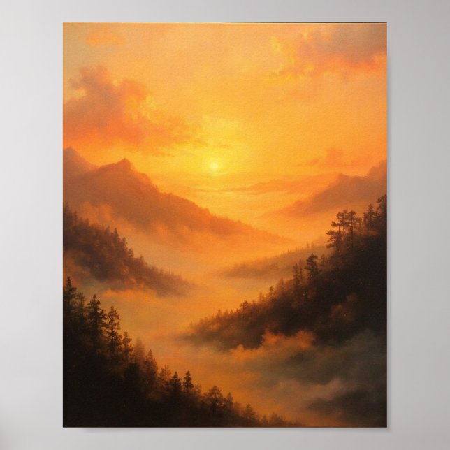 Golden Valley Sunrise Poster (Framsidan)