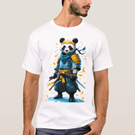 Golden Valor Panda Samurai T Shirt