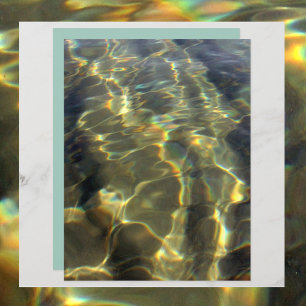 Golden Vatten Rippling med Färg Skrapbok Papper