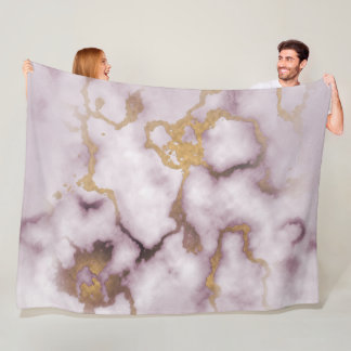Golden Vein Marble Blush Aura Fleecefilt