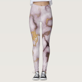 Golden Vein Marble Blush Aura Leggings