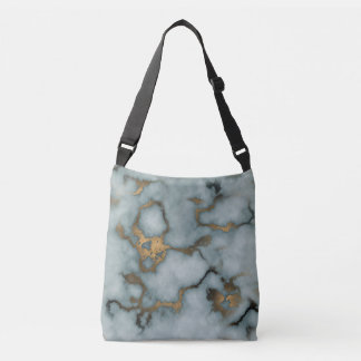 Golden Vein Marble Ocean Mist Crossbody Bags Axelväska