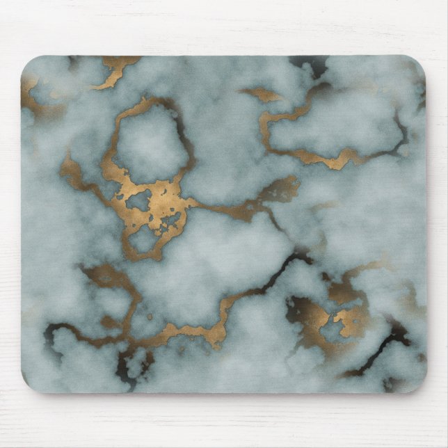 Golden Vein Marble  Ocean Mist Mouse Pads Musmatta (Framsidan)