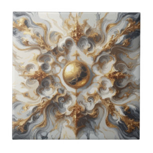 Golden Veins of Opulence Calacatta Guld Marble Kakelplatta