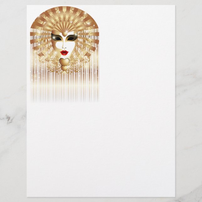 Golden Venice Carnival Party Mask (Framsida)