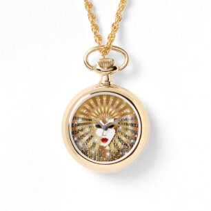 Golden Venice Carnival Party Mask Armbandsur