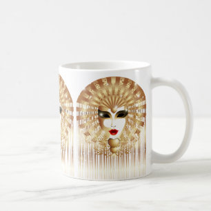 Golden Venice Carnival Party Mask Kaffemugg