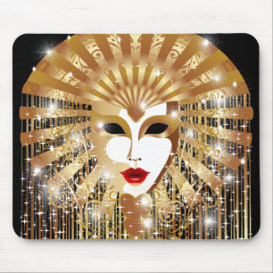 Golden Venice Carnival Party Mask Musmatta