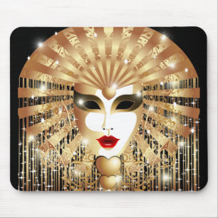 Golden Venice Carnival Party Mask Musmatta