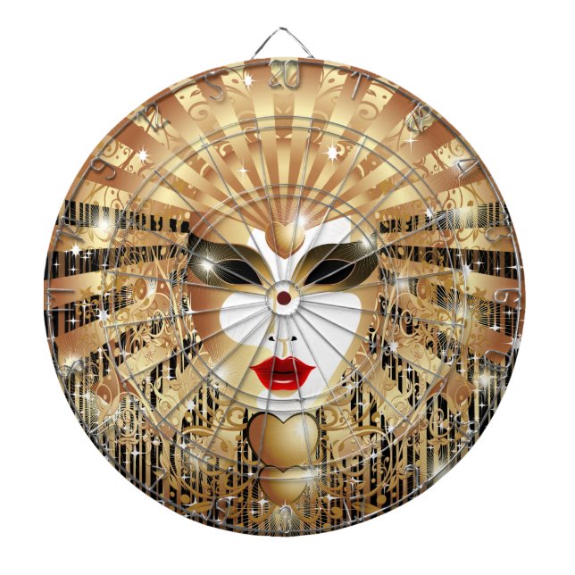 Golden Venice Carnival Party Mask Piltavla (Framsidan)