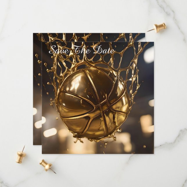 "Golden Victory: Netball Caught in a Gleaming Net" Spara Datumet (Fram/Back In Situ)