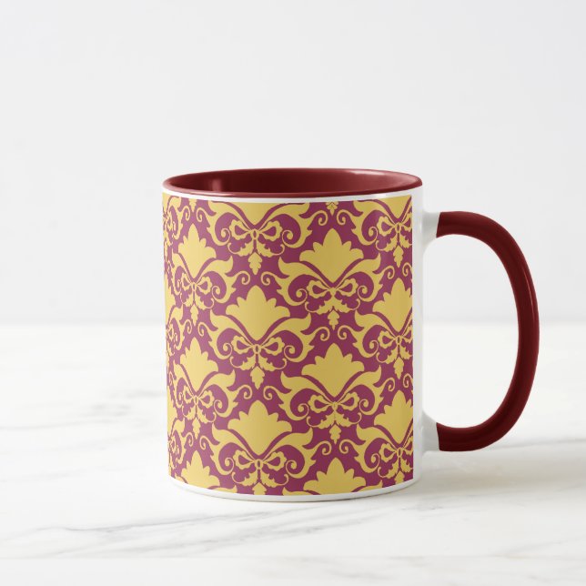 Golden Vin Damask Bows Mugg (Höger)