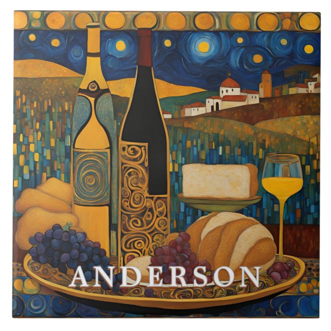 Golden Vin Glass still Life Kakelplatta (Framsidan)