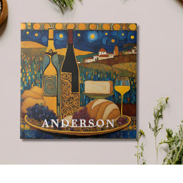 Golden Vin Glass still Life Kakelplatta