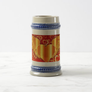 Golden Vingar Heart 22 oz Stein Sejdel