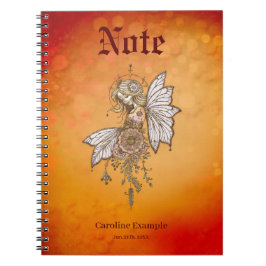 Golden vingar och blommande drömmar, magiska håret anteckningsbok