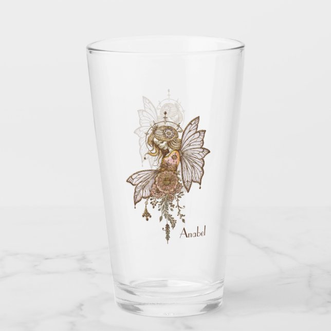 Golden vingar och blommande drömmar, magiska håret glaskopp (Framsida)