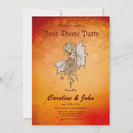 Golden vingar och blommande drömmar, magiska håret inbjudningar