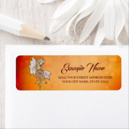 Golden vingar och blommande drömmar, magiska håret returadress etikett