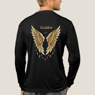 Golden Vingar T-Shirt - Elegant Black & Guld Angel