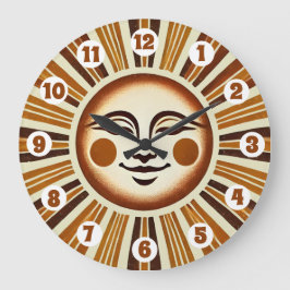 Golden Vintage Boho Sol Gift Stor Klocka