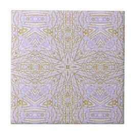 Golden violet lavender lila star geometrisk kakelplatta