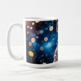 Golden-Visor Astronaut Portrait Kaffemugg