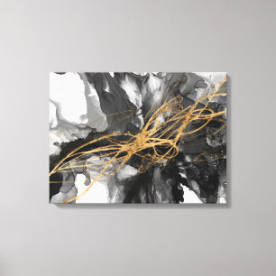 Golden Vortex I Canvastryck