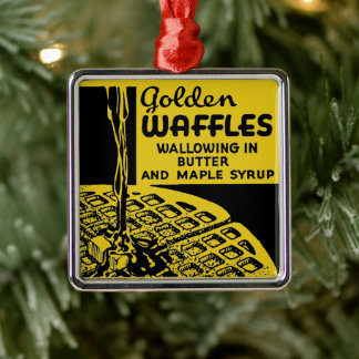 Golden Waffles Breakfast Julgransprydnad Metall