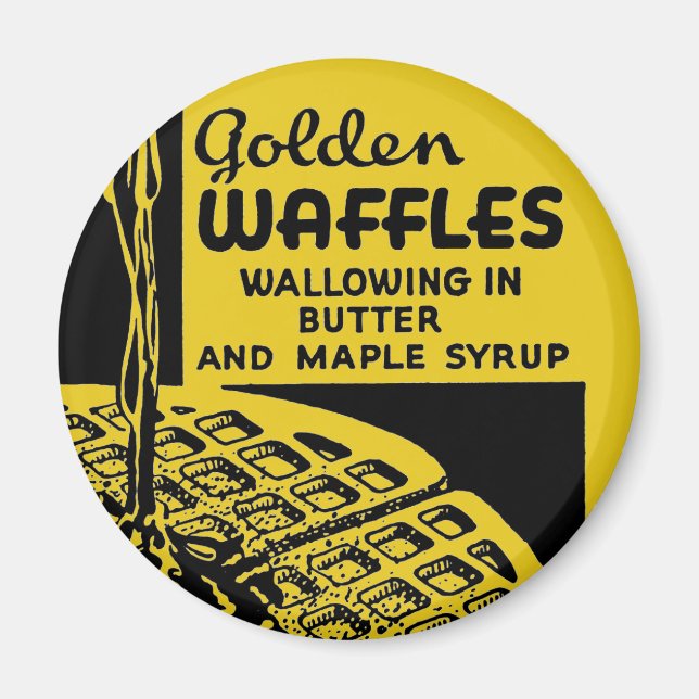 Golden Waffles Breakfast Magnet (Framsidan)