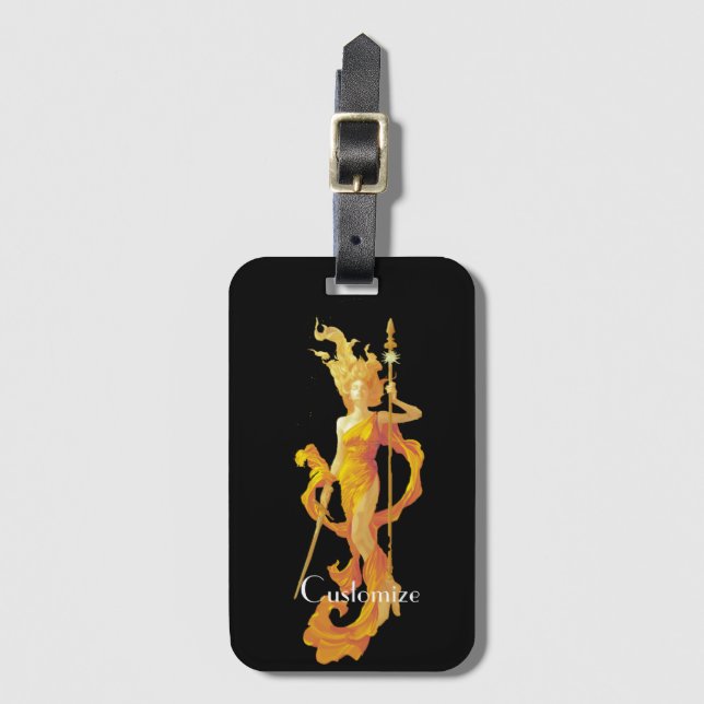 Golden Warrior Goddess Thunder_Cove Bagagebricka (Framsida vertikal)