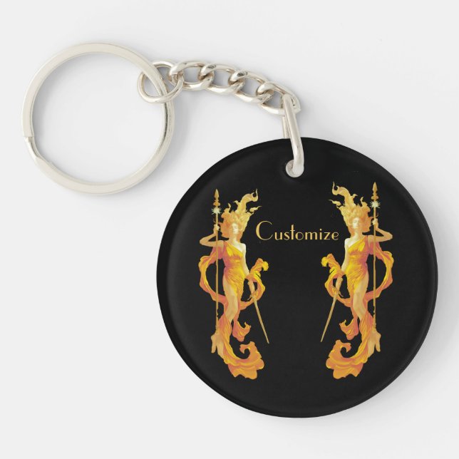 Golden Warrior Goddess Thunder_Cove Keychain (Framsidan)