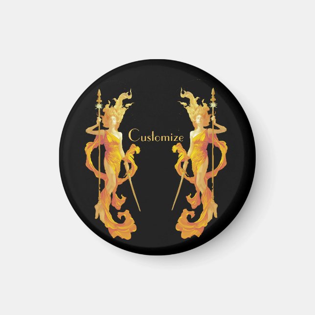 Golden Warrior Goddess Thunder_Cove Magnet (Framsidan)