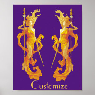 Golden Warrior Goddess Thunder_Cove Poster