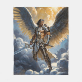 Golden Warrior of Heaven Archangel Michael Fleecefilt