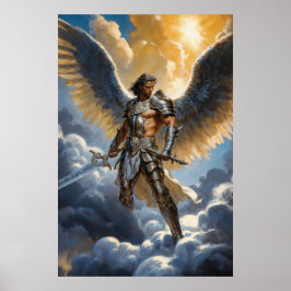 Golden Warrior of Heaven Archangel Michael Poster