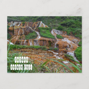 Golden Waterfall i Taiwan Vykort