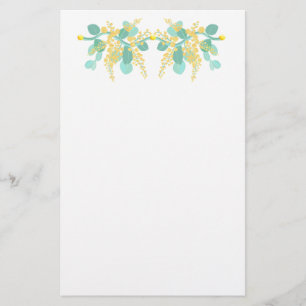 Golden wattle blommars stationage brevpapper