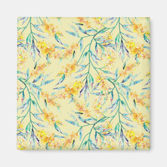 Golden Wattle Gren Magnet (Framsidan)