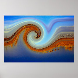 Golden Wave of Anka and other Waterfowl Poster