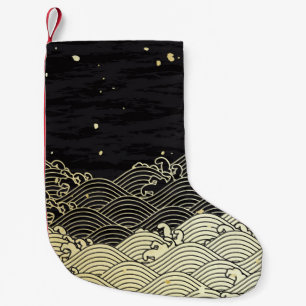 Golden wave, papper-lik struktur. liten julstrumpa