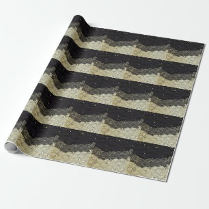 Golden wave, papper-lik struktur. presentpapper